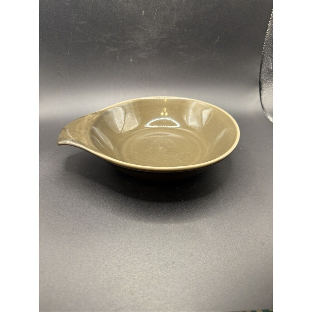 Vintage Russel Wright Oneida MCM Brown Lugged Soup Bowl Stoneware